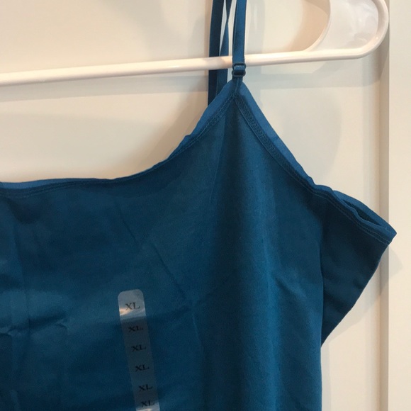 Ann Taylor teal camisole with adjustable straps - Picture 3 of 4